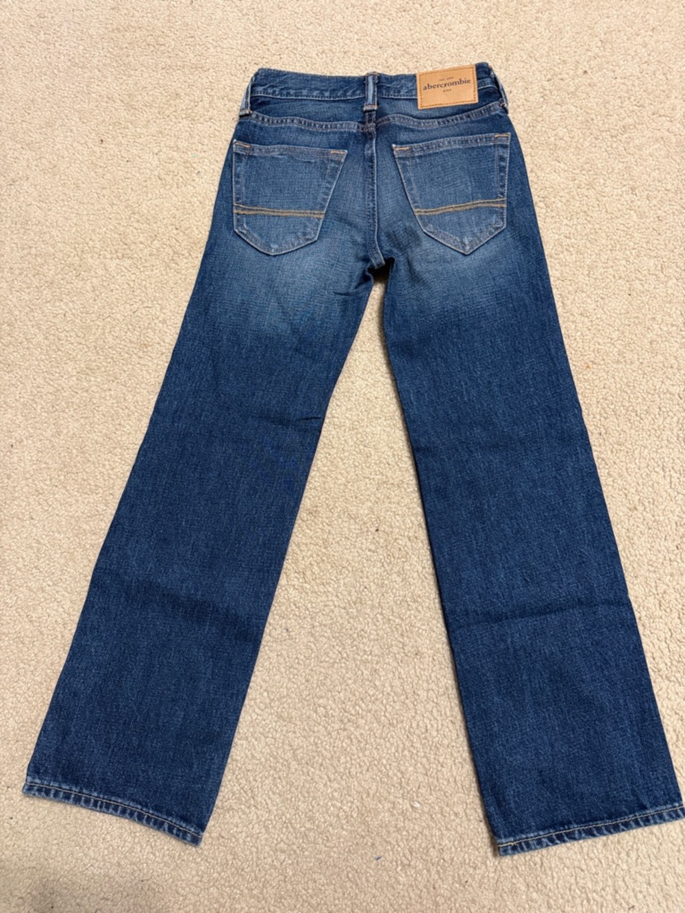 Abercrombie & Fitch Boys Dark Blue Straight Jeans - Picture 2 of 3